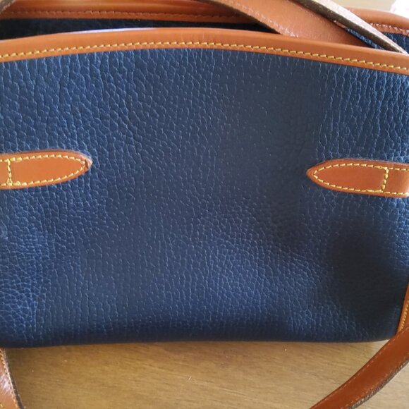 Vintage Dooney & Bourke All Weather Leather Crossbody in Blue + Dooney Duck Tag - Picture 5 of 10